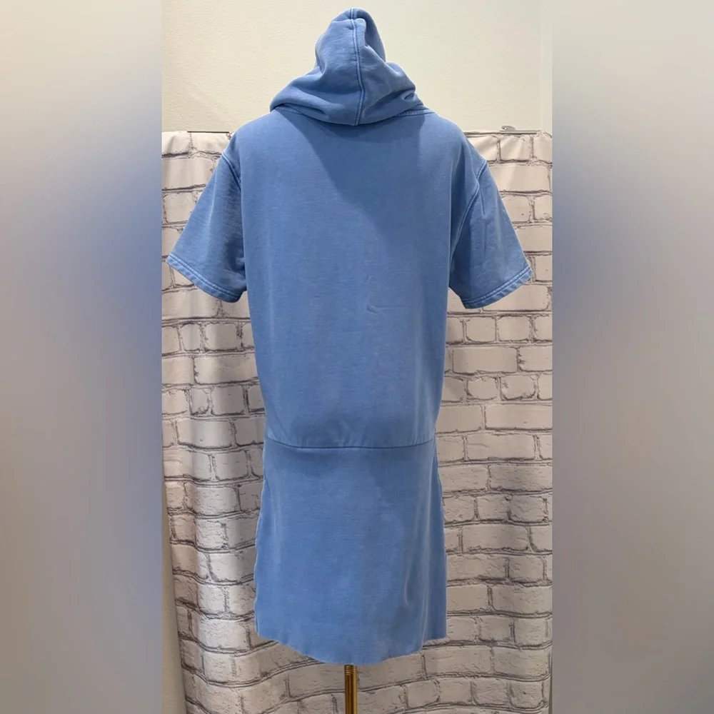 SER.O.YA Size:L Women Rory Blue Hoodie Sweatshirt Dress 100% Cotton - Picture 14 of 14